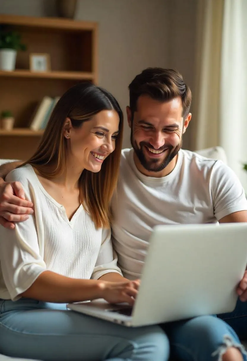 Parents participating in an online parenting coaching session together